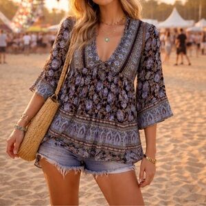 FREE PEOPLE Moonlight Dance Print Tunic